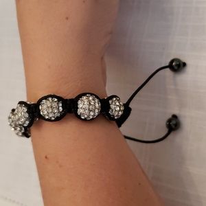 Rhinestone adjustable bracelet